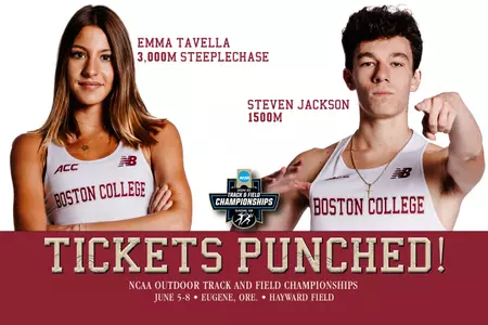 Steven Jackson and Emma Tavella NCAA Tickets Punched