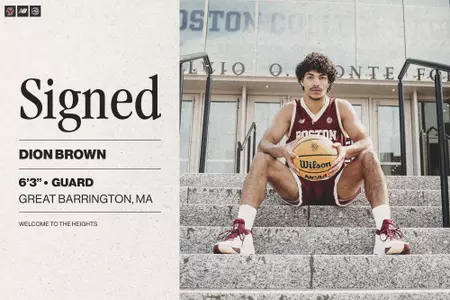 Dion Brown will continue his academic and athletic career as a member of the Boston College men's basketball program