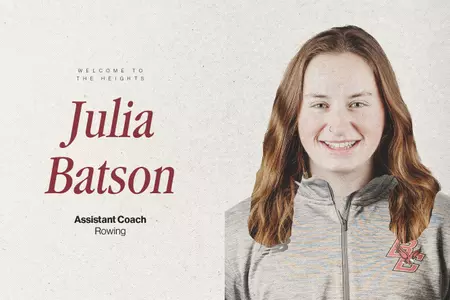 Julia Batson joins the Boston College rowing program as an assistant coach