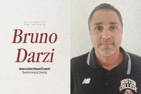 Boston College announced the hiring of Bruno Darzi as the associate head coach of the swimming & diving program