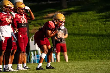 Amari Jackson ready for a drill