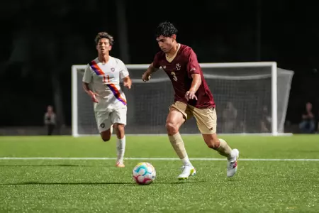 Christian Bejar with ball against Clemson