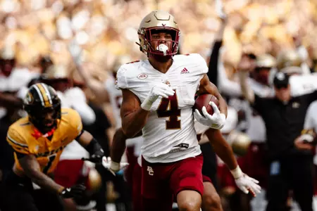 Reed Harris races for the end zone and a score at Missouri.