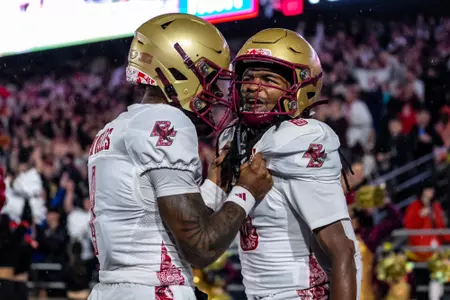 Boston College downed Michigan State, 23-19, in the annual Red Bandanna Game