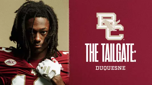 Graphic ft. Dino Tomlin and text "Tailgate: Duquesne".