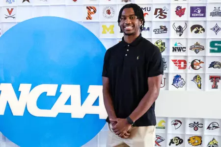 Donald Hand Jr. was among 14 high-profile Division I men's basketball players who took part in the NCAA Elite Student-Athlete Symposium.