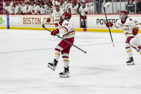 sammy taber goal celebration against uconn