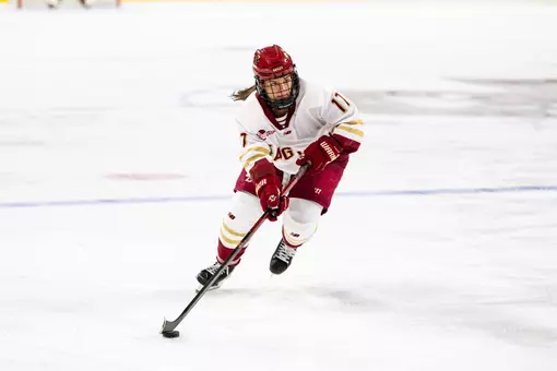 Olivia Maffeo with puck vs Holy Cross