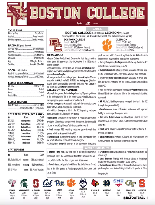 BC Clemson Game Notes PG 1