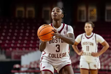 Ava McGee at the line
