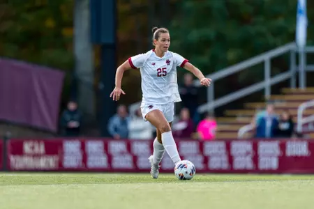 Sophia lowenberg with ball against Clemson