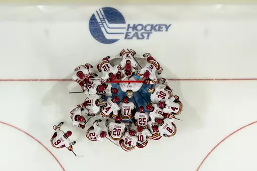 BC huddles around goal prior to game