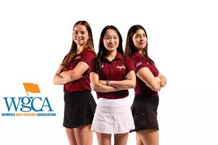 Emily Böhrer, Ana Lucia Trevino, and Cynthia Zhang were named to the 2024-25 WGCA All-American Scholar Team.