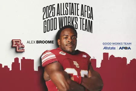 BC running back Alex Broome was nominated for the 2025 Allstate AFCA Good Works Team