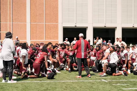 Boston College Football- Head Coach Bill O'Brien addressing the team after Training Camp