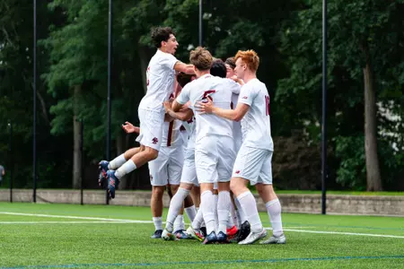 Eagles celebrate goal against Siena