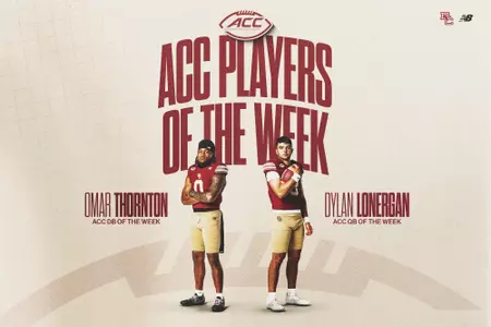Dylan Lonergan Omar Thornton ACC Players of the Week- Week 2
