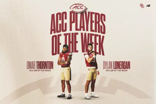 Dylan Lonergan Omar Thornton ACC Players of the Week- Week 2