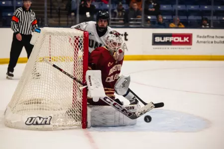 Cloutier in goal against UNH