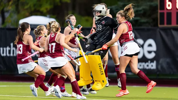 Field Hockey Celebration after PS Save