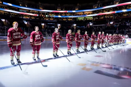 Team on the blue line at TD