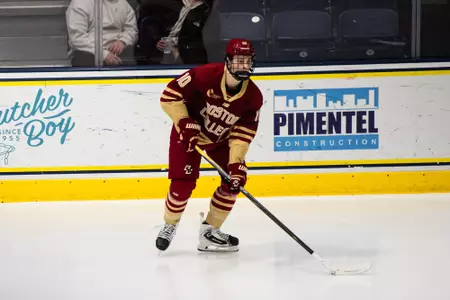 James Hagens against Merrimack
