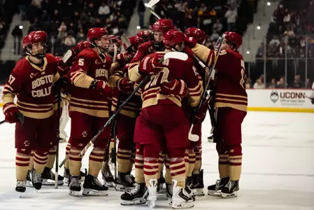 Eagles celebrate overtime winner against UConn