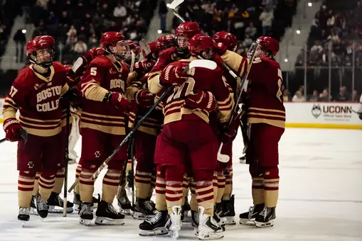 Eagles celebrate overtime winner against UConn