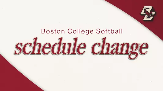 Softball Schedule Change