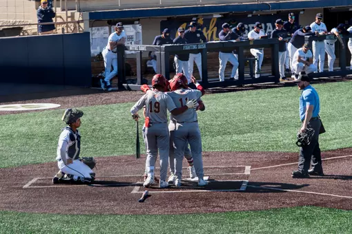 Birdball celebrates home run against Notre Dame