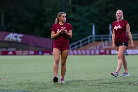 Easterly in warmups.