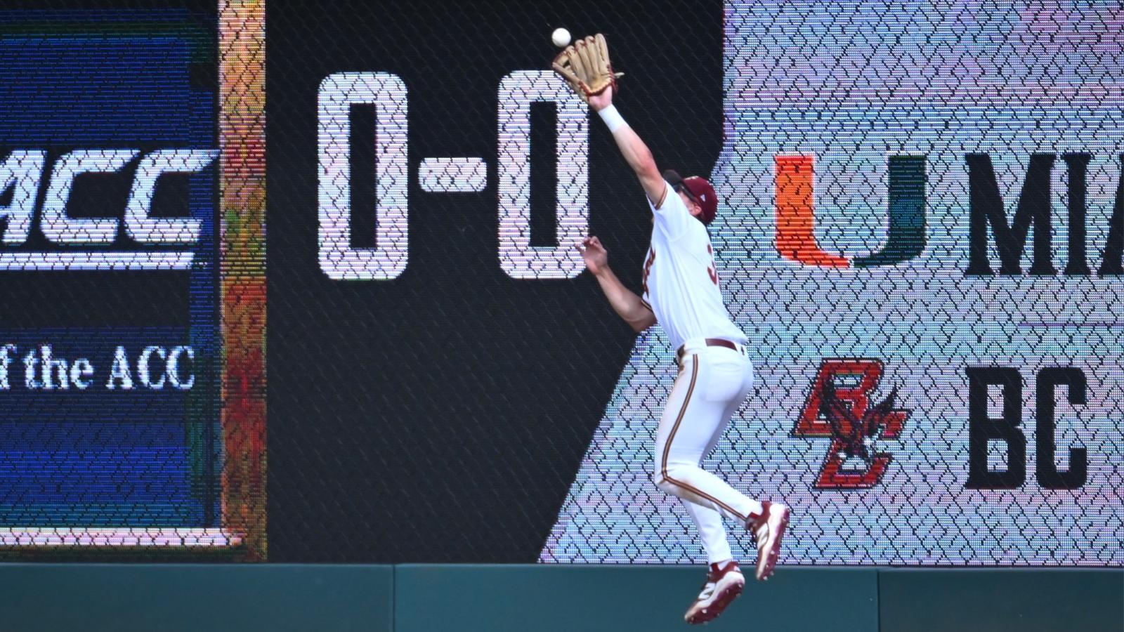 Jack Toomey making a catch against Miami