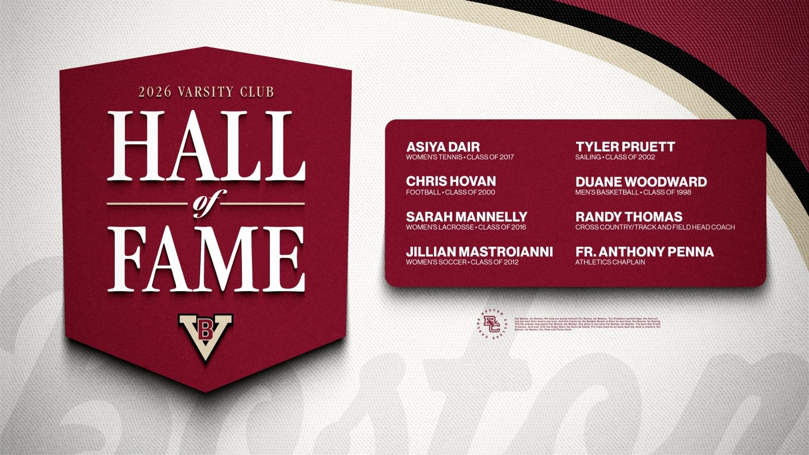 Boston College Announces 2026 Varsity Club Hall of Fame Class Boston College Announces 2026 Varsity Club Hall of Fame Class
