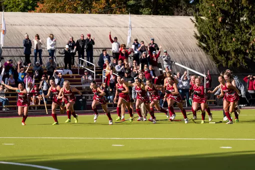Field Hockey Game winning team celebrates