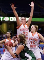 Honegger, Mann Named Women's Basketball co-Players of Year Image