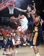 Falcons Stop Rockets, 59-52 Image