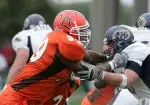 BGSU's Briggs Heavyweight on the Field, Not at Dinner Image