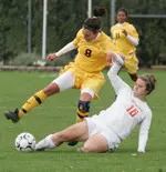 Akron Downs Falcons, 2-1, in Sunday Action Image