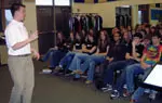 Goalie Emphasizes Different Type of Goals Image