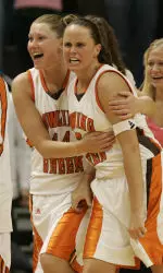 Falcons Advance Past Cowgirls, 70-66, for First NCAA Win in 18 Years Image