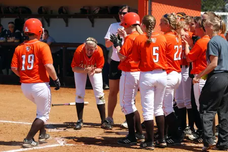 Big Bats Catapult Falcons Past Western Carolina; Fall to No. 8 Georgia Image