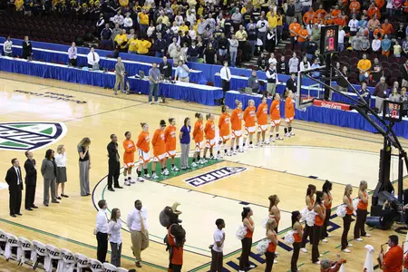 BGSU women's basketball - National Anthem at Quicken Loans Arena