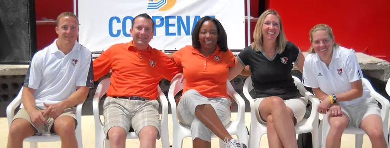 BGSU women's basketball coaching staff Aug 16 Costa Rica