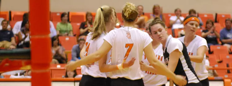 Volleyball Team Huddle