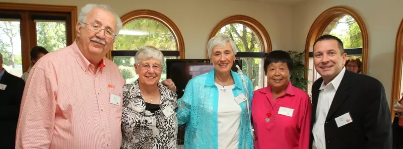 Fran Voll, Sue Hager, Pat Peterson, Nora Liu and Curt Miller