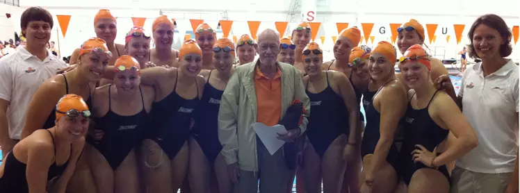 Falcon Swimming Team with Tom Stubbs