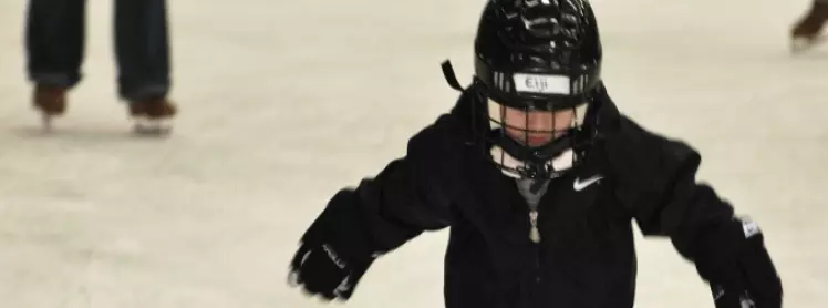 Little Guy Skating with Falcons