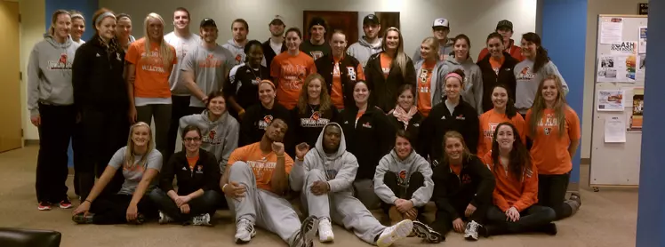 Student-Athletes Blanket Making