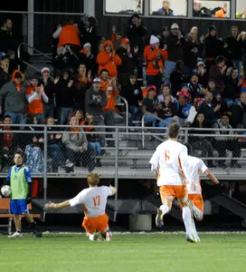 Colin Armstrong goal v Hartwick - BGSU Ath Comm photo