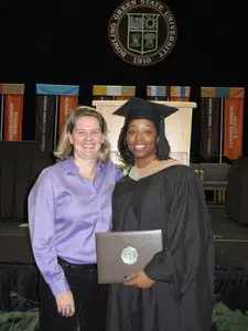 Monique Mo Rosati with Jennifer Roos - graduation December 2010